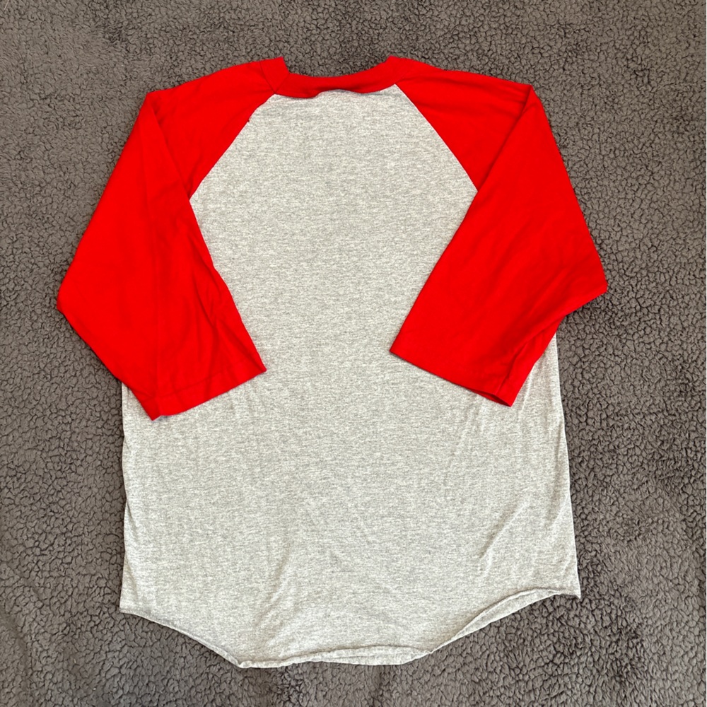 Vintage lee shirt mens medium gray red cardinals logo 90s raglan - Picture 5 of 11